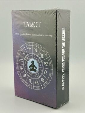 Sealed Tarot Deck Card Set with Keywords, Zodiacs, Planets & Chakras